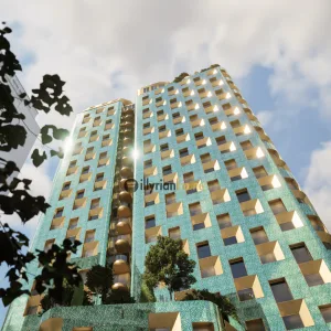 Shitet, Apartament 1+1 në fazë ndërtimi, tek kulla ”Bazaar Gate”, “Pazari i Ri”, Tiranë.