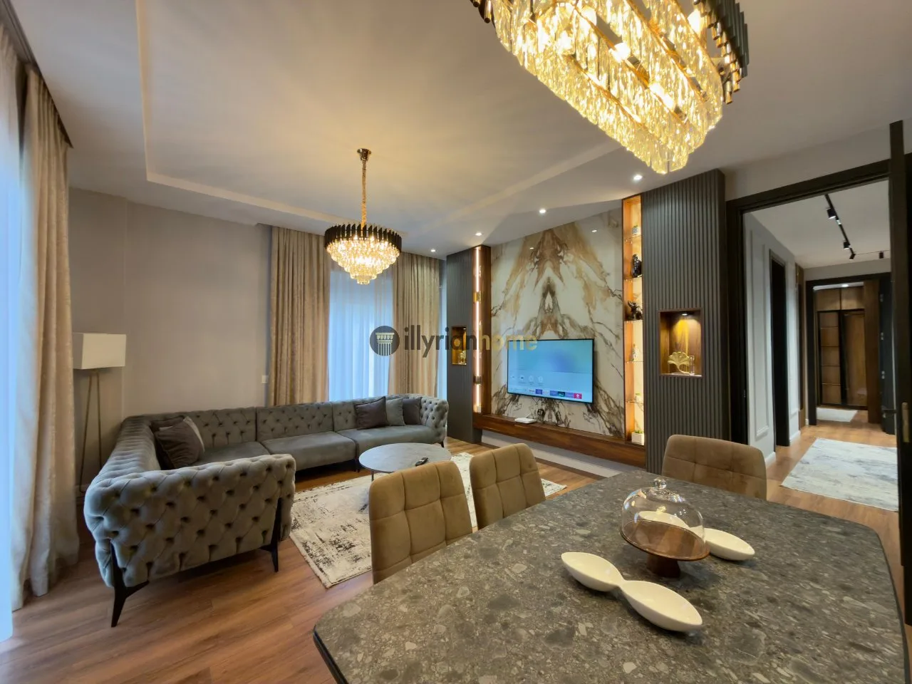 Apartment with 2+1 rooms for rent, 2 bathrooms, “Secret Garden,” TEG, Tirana