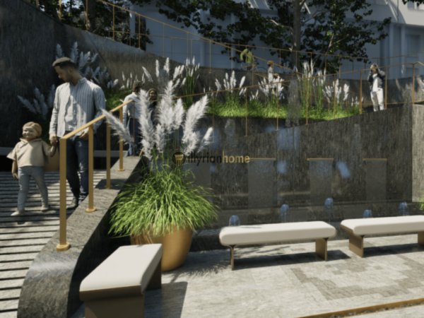 For sale, 1+1 apartment under construction at the "Bazaar Gate" tower, "Pazari i Ri", Tirana. 2